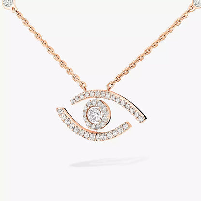 [LUXE] Pave_ Diamond Necklace Lucky Eye
