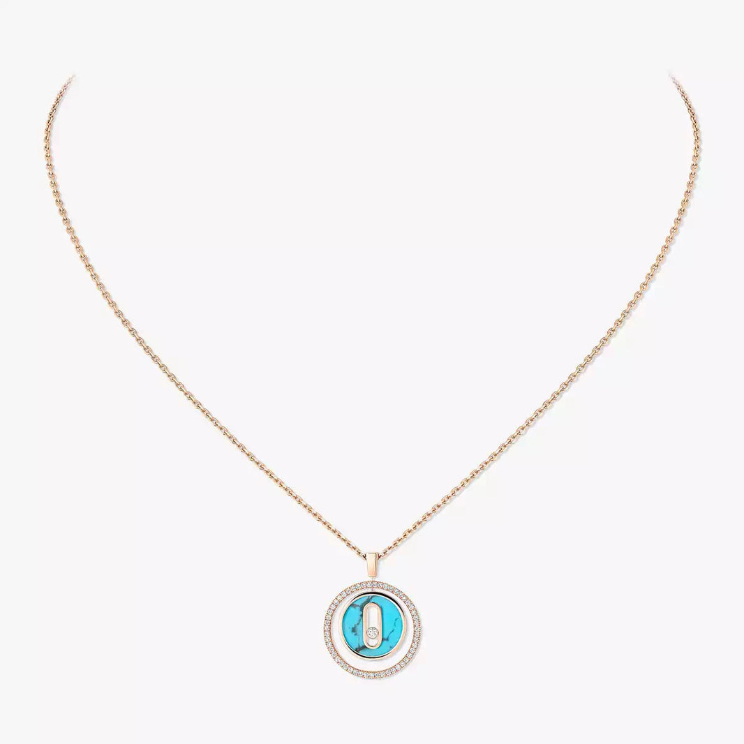 [LUXE] Lucky Move Diamond Necklace in Rose Gold and White Mother-of-Pearl