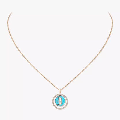 [LUXE] Lucky Move Diamond Necklace in Rose Gold and White Mother-of-Pearl