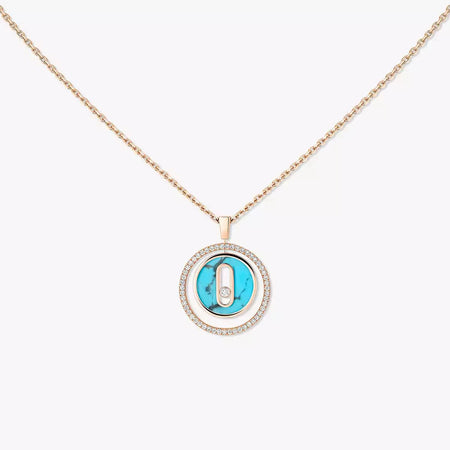 [LUXE] Lucky Move Diamond Necklace in Rose Gold and White Mother-of-Pearl