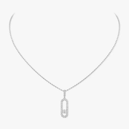 [LUXE] Move Uno Diamond Necklace in Rose Gold