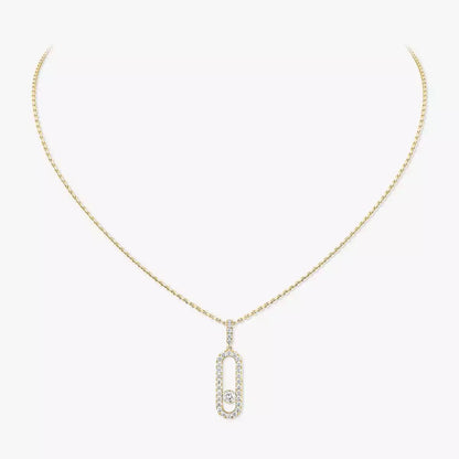[LUXE] Move Uno Diamond Necklace in Rose Gold