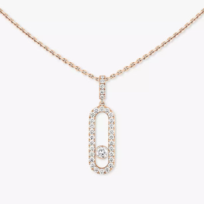 [LUXE] Move Uno Diamond Necklace in Rose Gold
