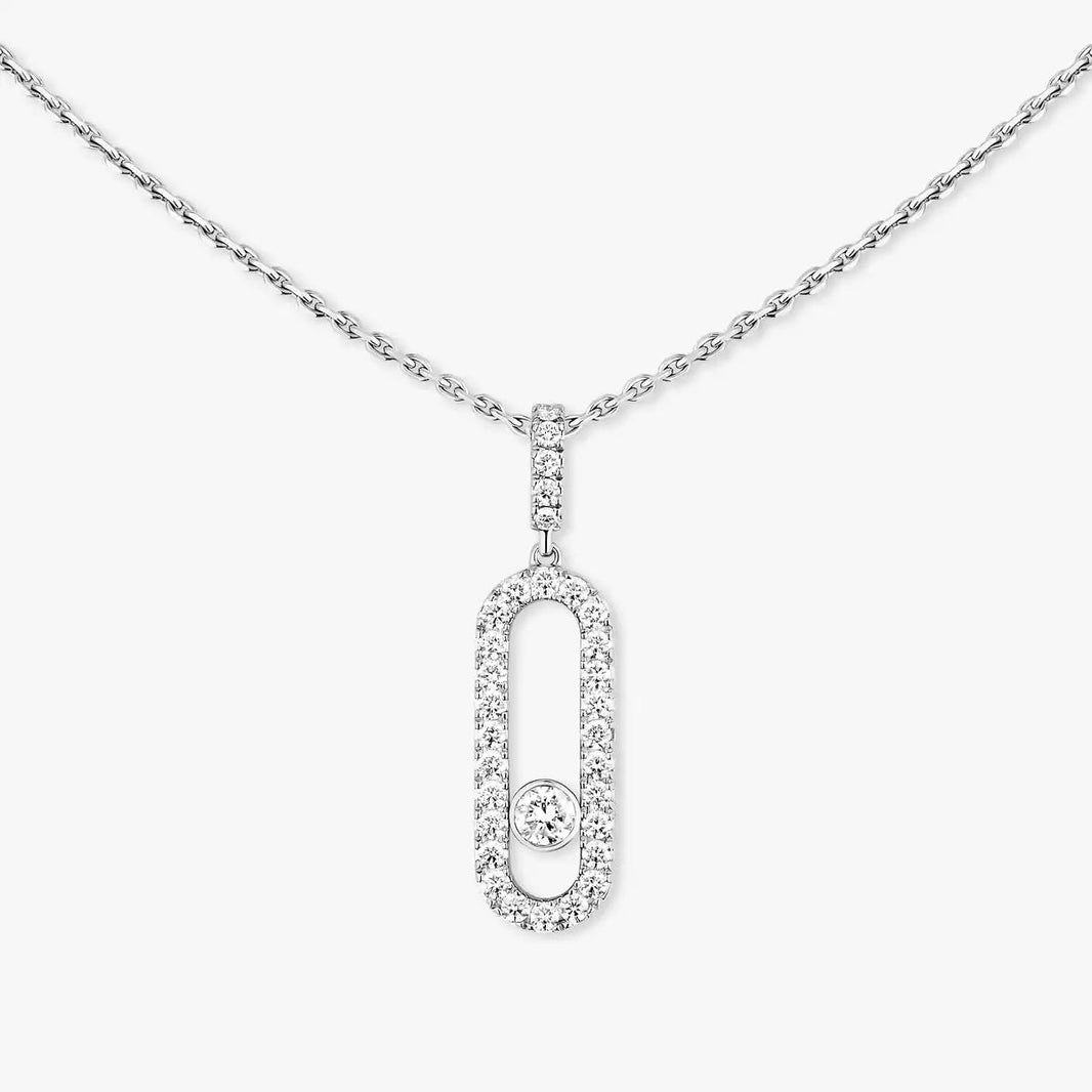 [LUXE] Move Uno Diamond Necklace in Rose Gold