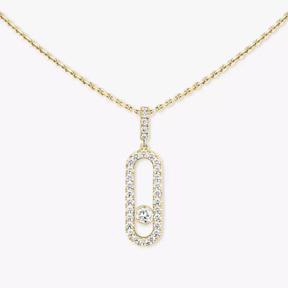 [LUXE] Move Uno Diamond Necklace in Rose Gold