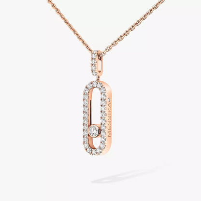 [LUXE] Move Uno Diamond Necklace in Rose Gold