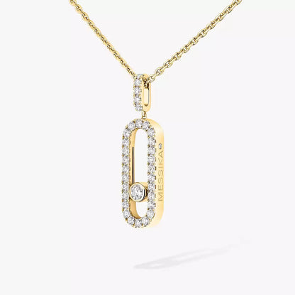 [LUXE] Move Uno Diamond Necklace in Rose Gold