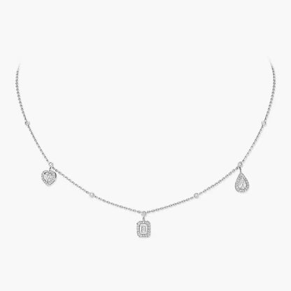 [LUXE] My Twin Diamond Necklace in Silver