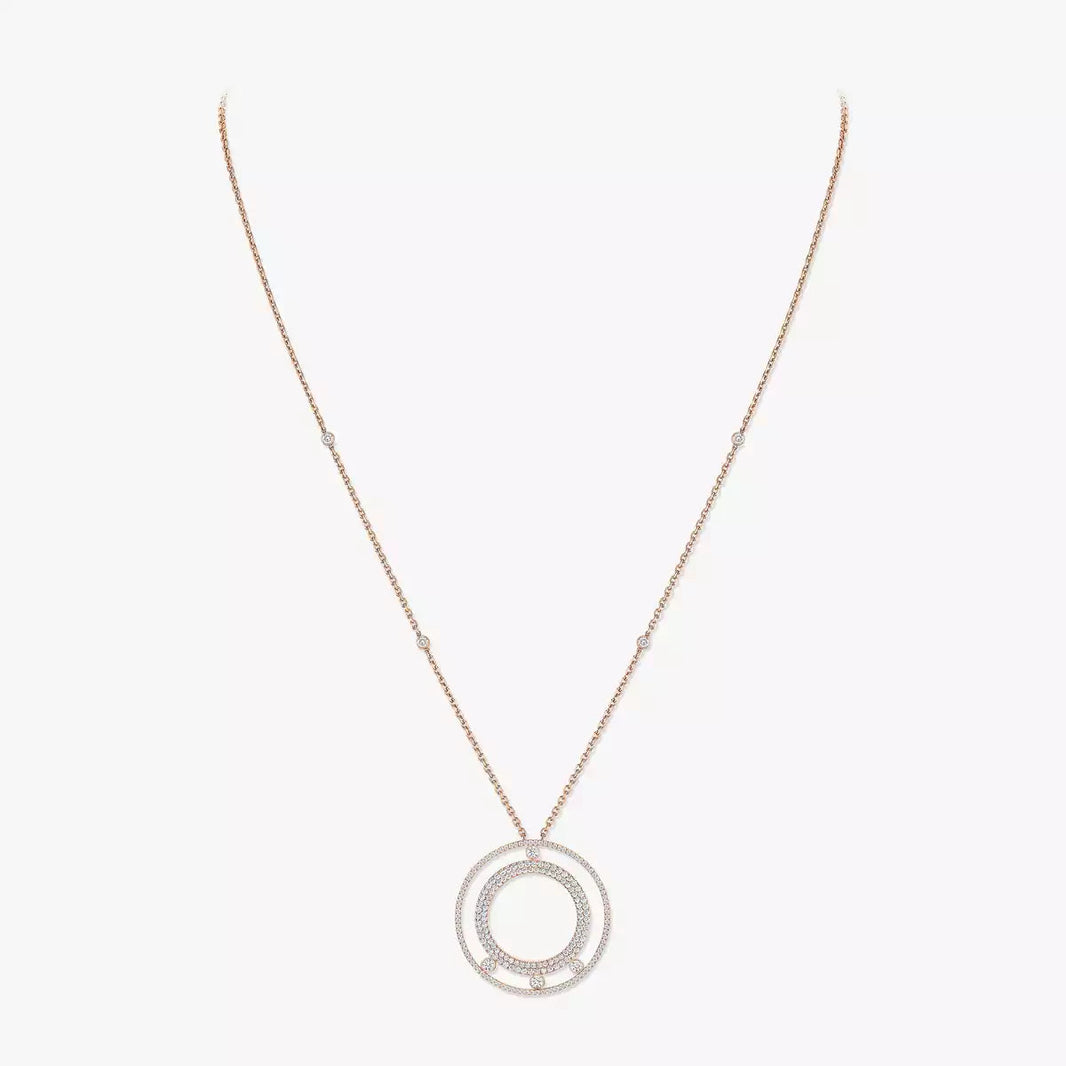 [LUXE] Move Romane Long Pave_-Set Diamond Necklace