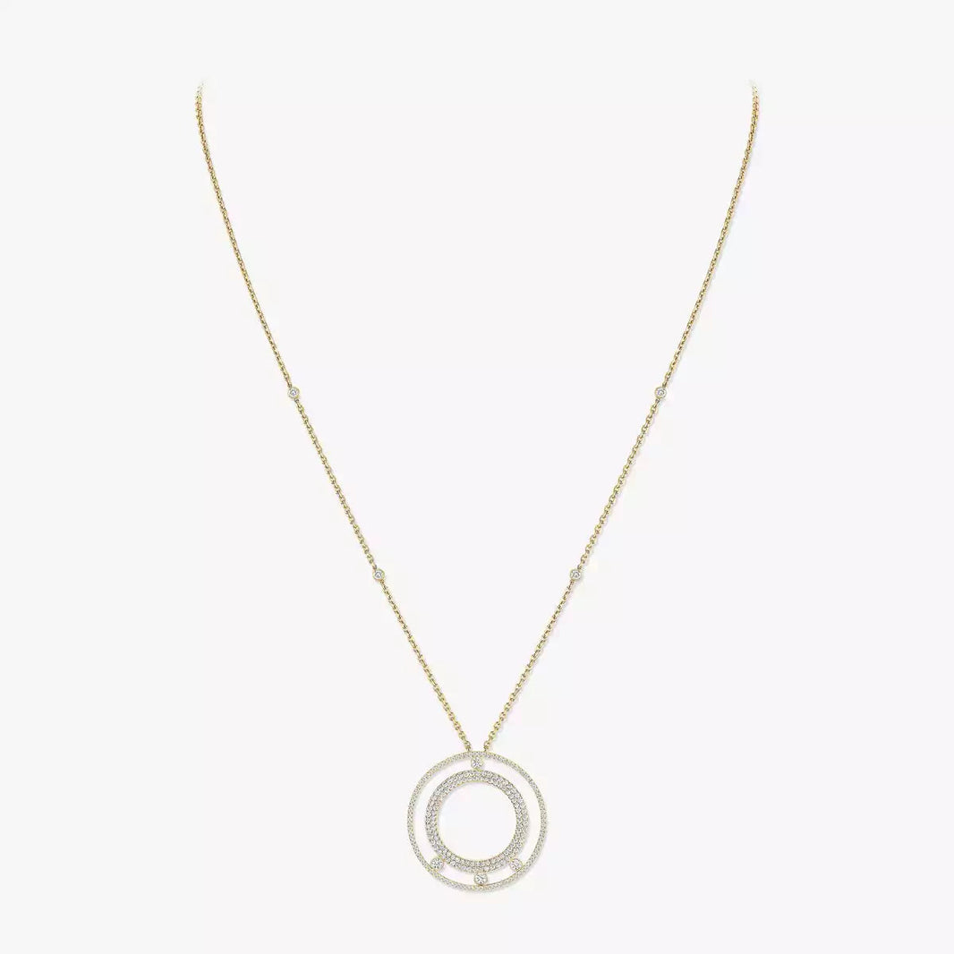 [LUXE] Move Romane Long Pave_-Set Diamond Necklace