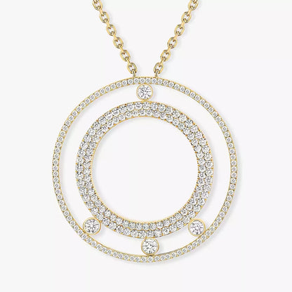 [LUXE] Move Romane Long Pave_-Set Diamond Necklace