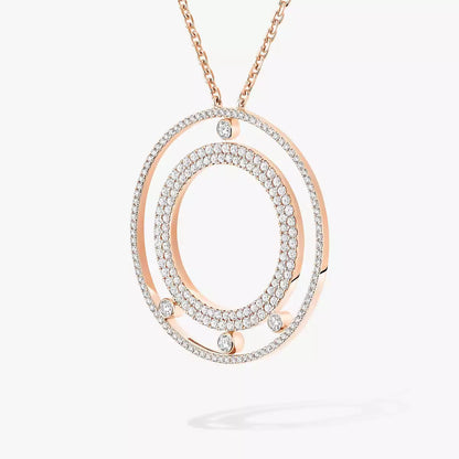 [LUXE] Move Romane Long Pave_-Set Diamond Necklace