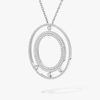[LUXE] Move Romane Long Pave_-Set Diamond Necklace