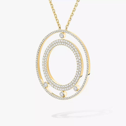 [LUXE] Move Romane Long Pave_-Set Diamond Necklace