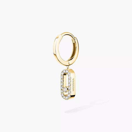 [LUXE] Move Uno Single Diamond Hoop Earring