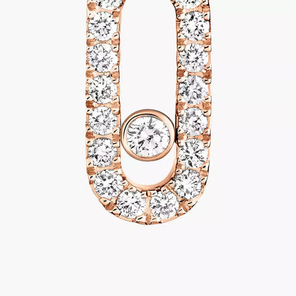 [LUXE] Move Uno Single Diamond Hoop Earring