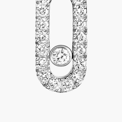 [LUXE] Move Uno Single Diamond Hoop Earring