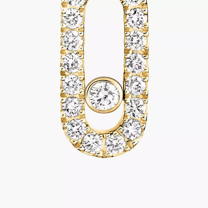 [LUXE] Move Uno Single Diamond Hoop Earring
