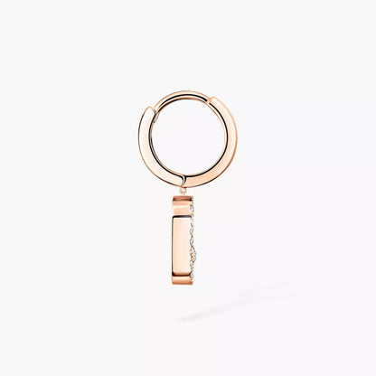 [LUXE] Move Uno Single Diamond Hoop Earring