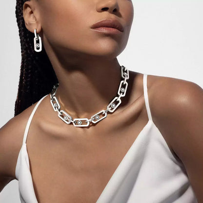 [LUXE] So Move XL Diamond Pendant Earrings
