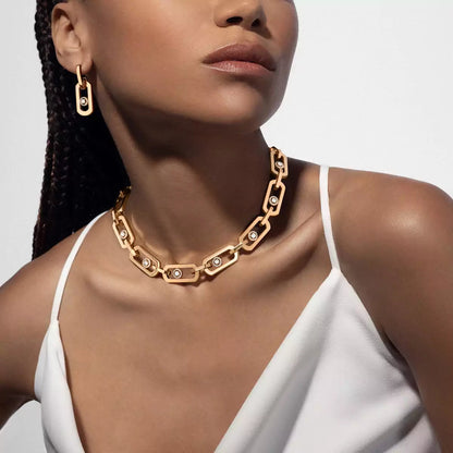 [LUXE]  So Move XL Diamond Hoop Earring