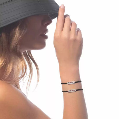 [LUXE] Messika Care(s) pink cord pavé bracelet