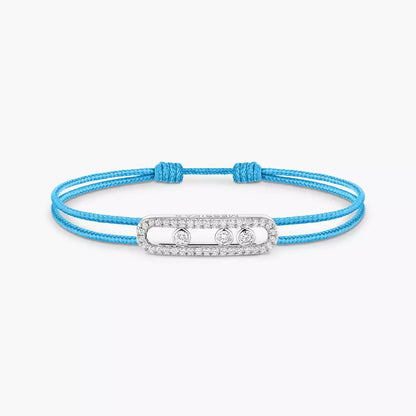 [LUXE] Messika Care(s) pink cord pavé bracelet