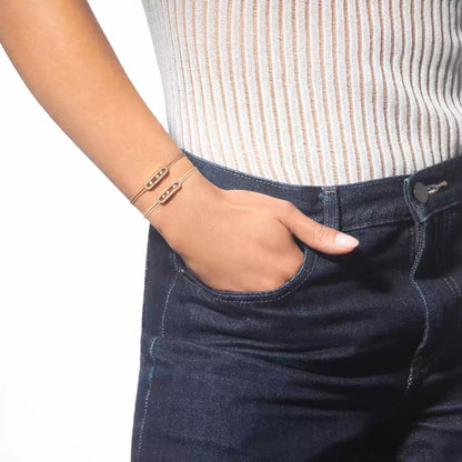 [LUXE] Messika Care(s) pink cord pavé bracelet