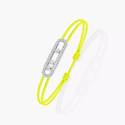 [LUXE] Messika Care(s) pink cord pavé bracelet