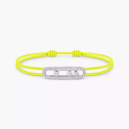 [LUXE] Messika Care(s) pink cord pavé bracelet