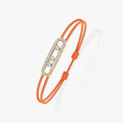 [LUXE] Messika Care(s) pink cord pavé bracelet