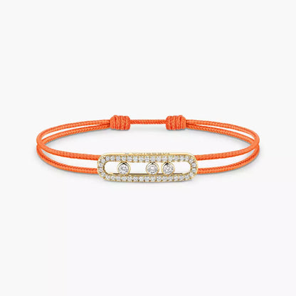[LUXE] Messika Care(s) pink cord pavé bracelet