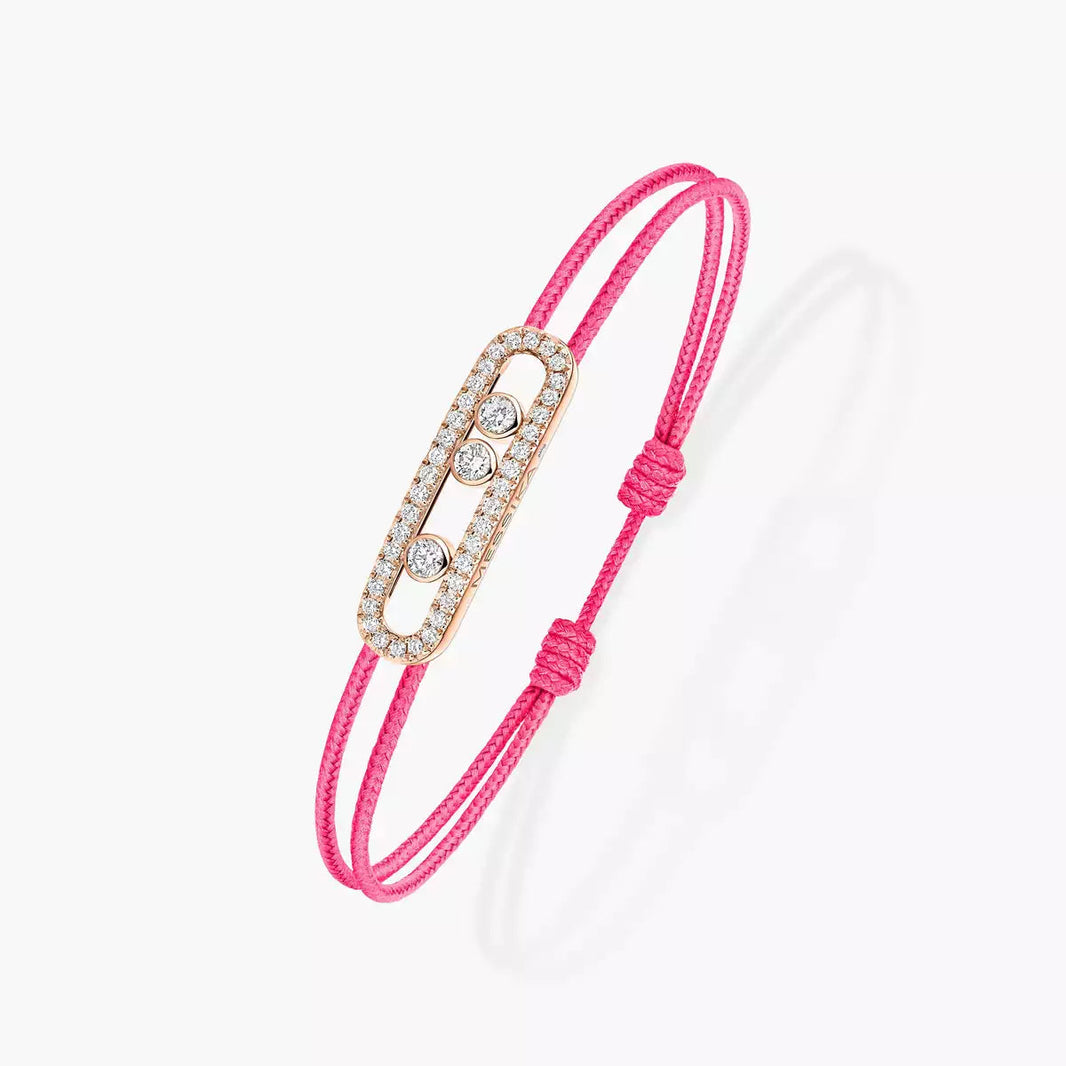 [LUXE] Messika Care(s) pink cord pavé bracelet