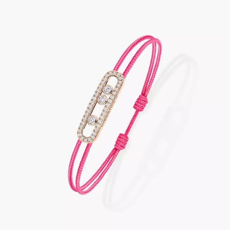 [LUXE] Messika Care(s) pink cord pavé bracelet