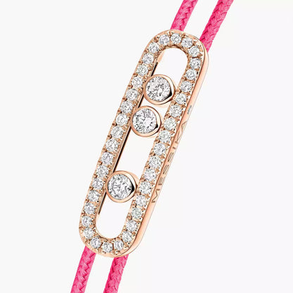 [LUXE] Messika Care(s) pink cord pavé bracelet