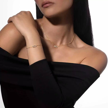 [LUXE] Move Uno Diamond Bracelet
