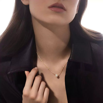 [LUXE] Diamond Necklace 0,20ct Brilliant Shape Joy