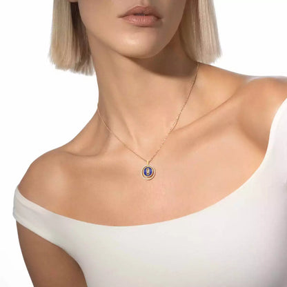 [LUXE] Lucky Move Diamond Necklace in Rose Gold and White Mother-of-Pearl