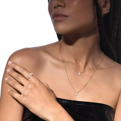 [LUXE] Diamond Necklace My Twin 2 Rows