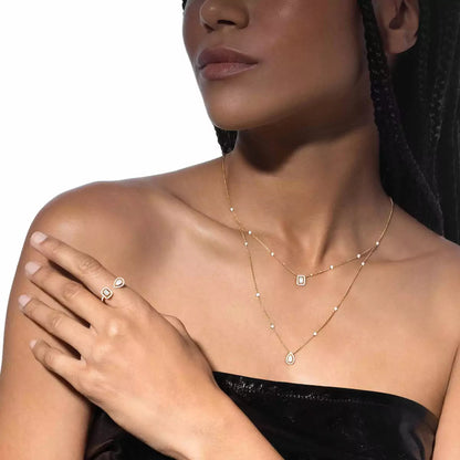 [LUXE] Diamond Necklace My Twin 2 Rows