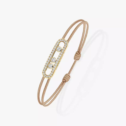 [LUXE] Messika Care(s) pink cord pavé bracelet