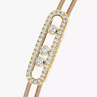 [LUXE] Messika Care(s) pink cord pavé bracelet