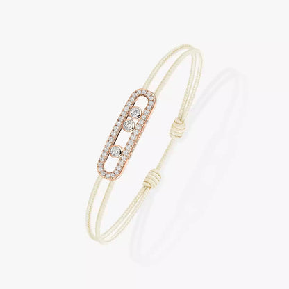[LUXE] Messika Care(s) pink cord pavé bracelet