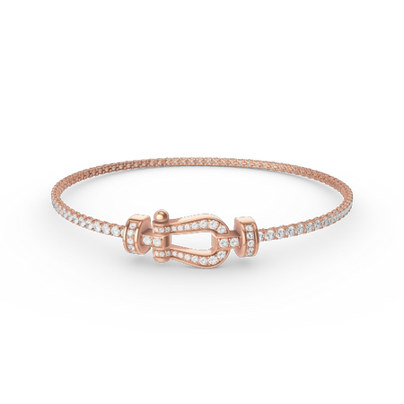 [LUXE]FORCE BRAZALETE DE TENIS DE DIAMANTE CON HERRADURA