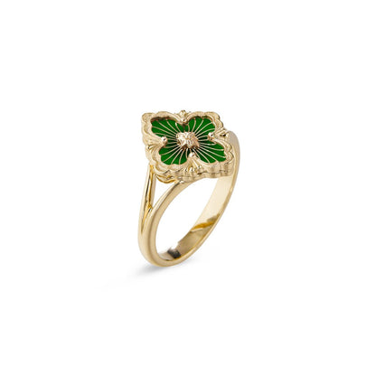 [LUXE JEWELRY] OPERA TULLE  RING WITH  ENAMEL BACKGROUND