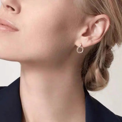 [LUXE] TRINITY ON DIAMOND  EARRINGS
