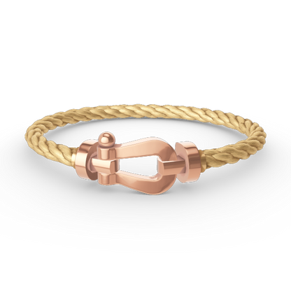 [LUXE]FORCE PULSERA DE HERRADURA GRANDE SIN DIAMANTES ORO ROSA