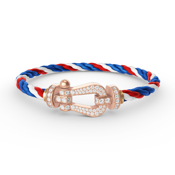 [LUXE]FORCE PULSERA DE HERRADURA GRANDE CON DIAMANTES EN ORO ROSA