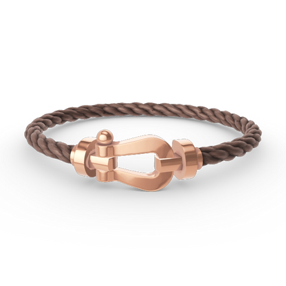 [LUXE]FORCE PULSERA DE HERRADURA GRANDE SIN DIAMANTES ORO ROSA