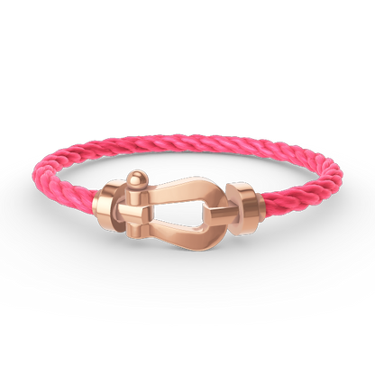 [LUXE]FORCE PULSERA DE HERRADURA GRANDE SIN DIAMANTES ORO ROSA